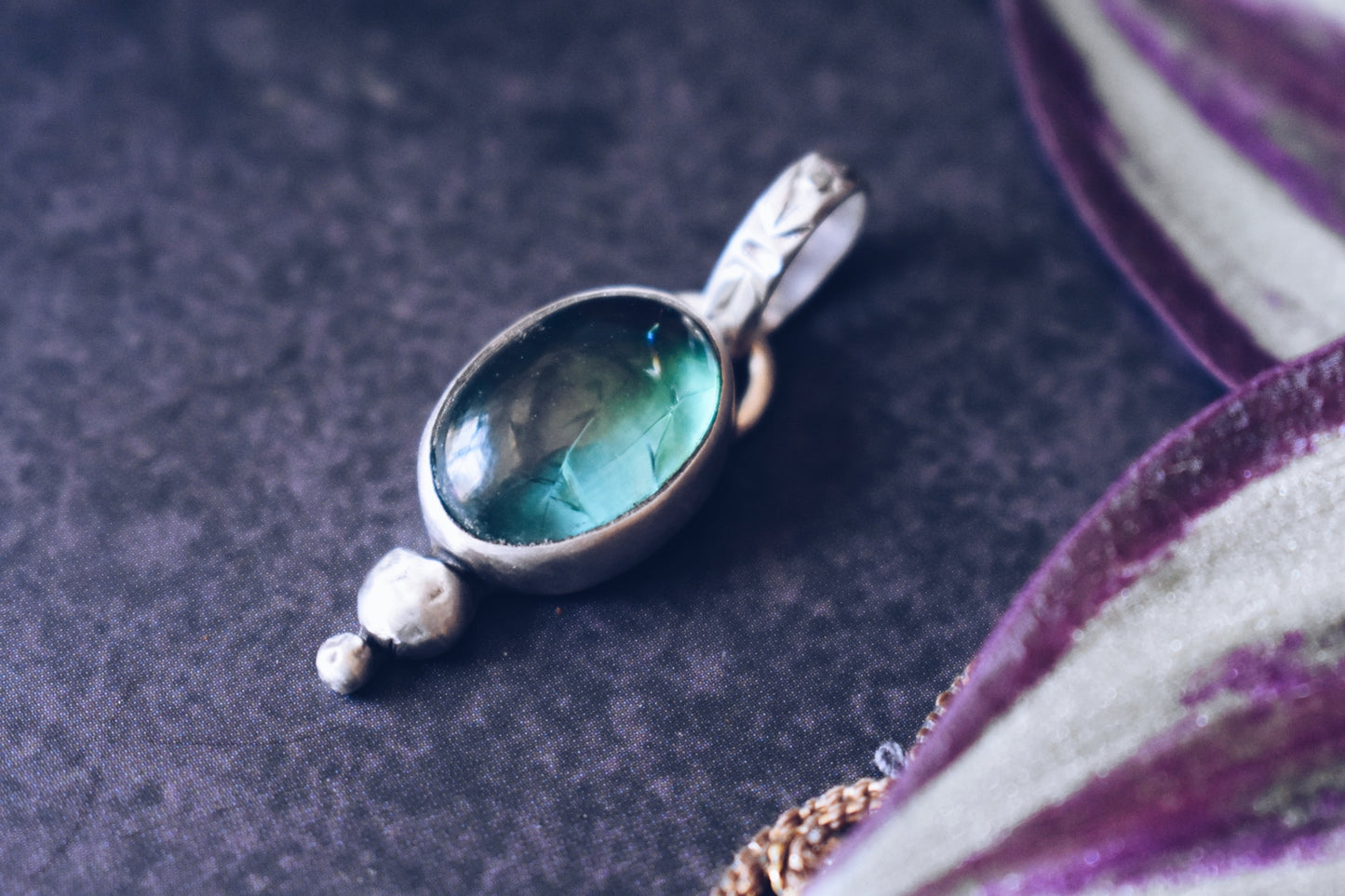Paraiba Tourmaline Quartz Doublet Sterling Silver Pendant