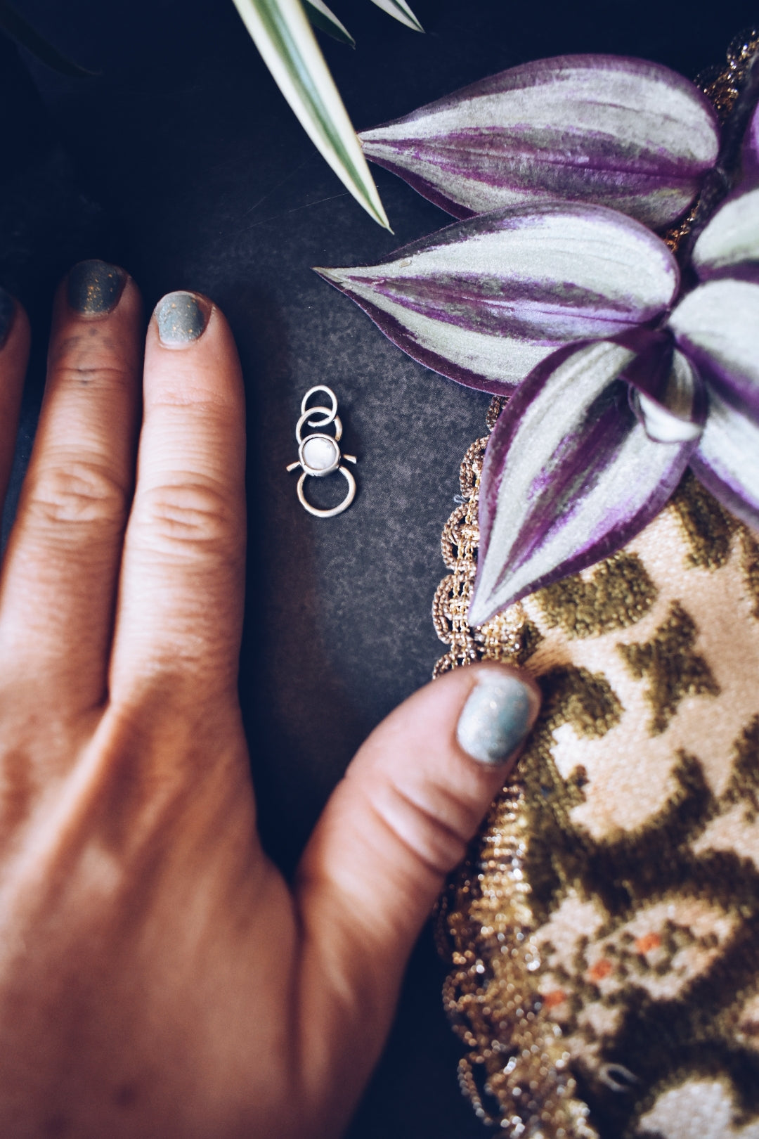 Mother of Pearl Tiny Sterling Silver Pemdant