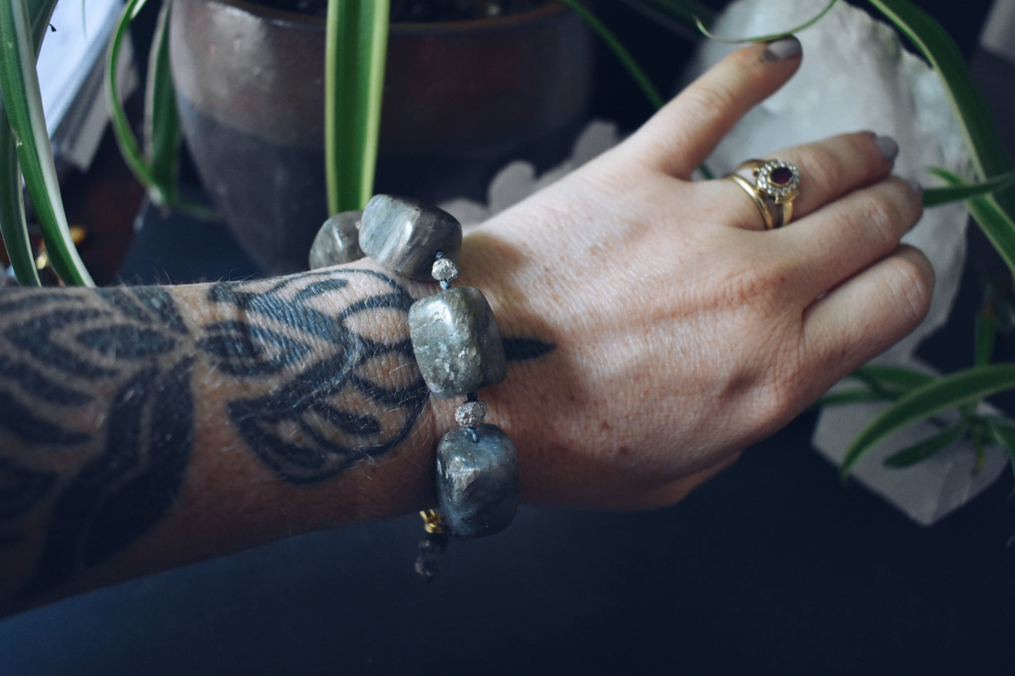 Labradorite + Pyrite Bracelet – “The Inner Alchemist”