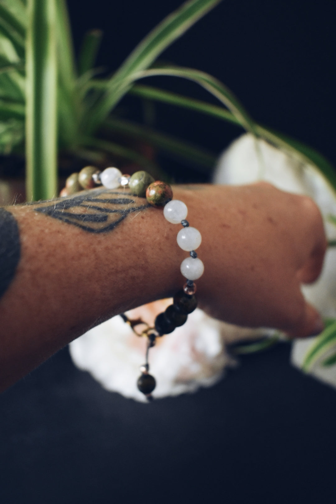 Unakite + Moonstone Bracelet – “The Sacred Reset”