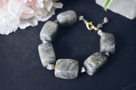Labradorite + Pyrite Bracelet – “The Inner Alchemist”